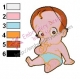 Child Infant Embroidery Design